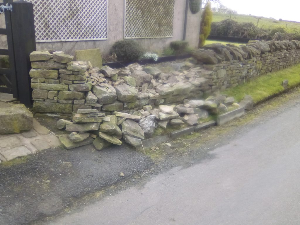 Longridge wall collapse