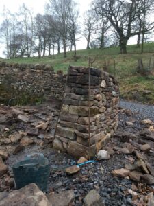 dry stone wall end