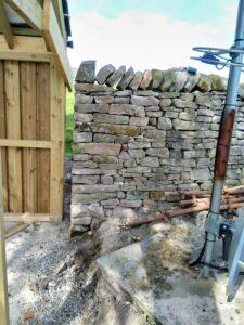 shows a wall end in Chipping, near Longridge.