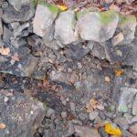 Stage 2 of a dry stone wall gap repair in Scorton near Lancaster