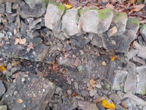 Stage 2 of a dry stone wall gap repair in Scorton near Lancaster