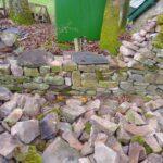 Stage 3 of a dry stone wall gap repair in Scorton near Lancaster
