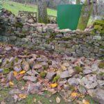 Stage 4 of a dry stone wall gap repair in Scorton near Lancaster