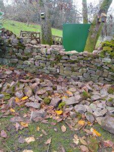 Stage 4 of a dry stone wall gap repair in Scorton near Lancaster